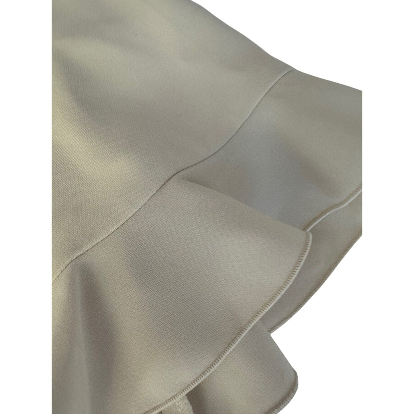 Size Small Max Mara Studio Women's Dress Short Sleeve Ruffle Hem Beige