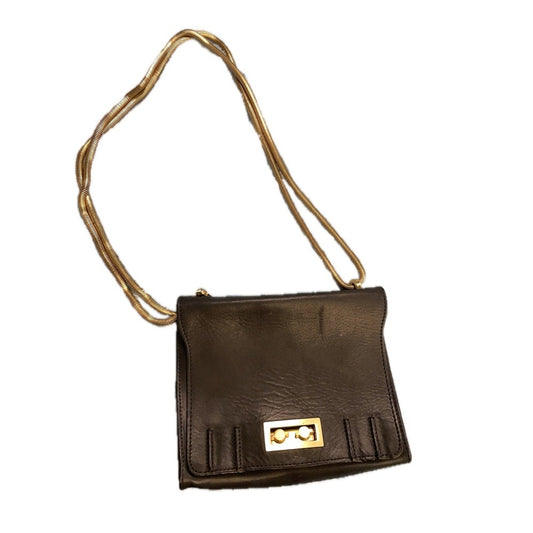 Other Stories Black Leather Chain Strap Shoulder Bag Gold Hardware