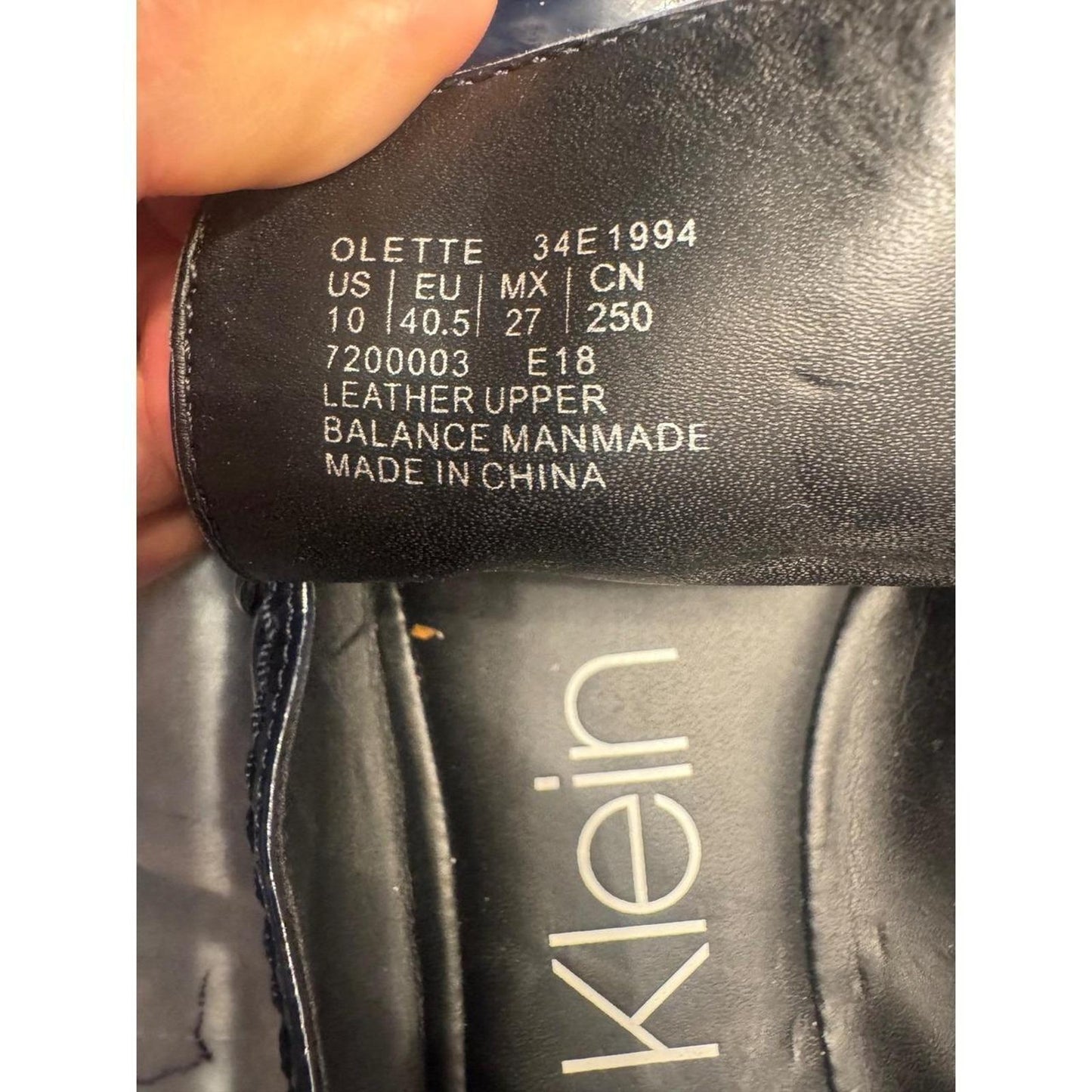 Calvin klein olette navy patent