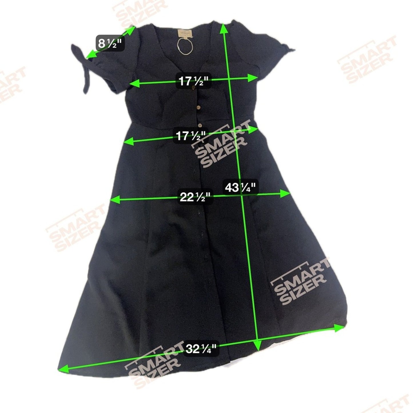 Sézane Paris Black Button Midi Dress – Size 40 (M)
