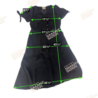 Sézane Paris Black Button Midi Dress – Size 40 (M)