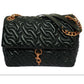 Rebecca Minkoff Black Quilted Leather Shoulder Bag Chain Strap Purse