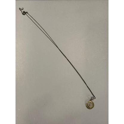 Gold-Tone Cubic Zirconia Pave Heart Charm Necklace