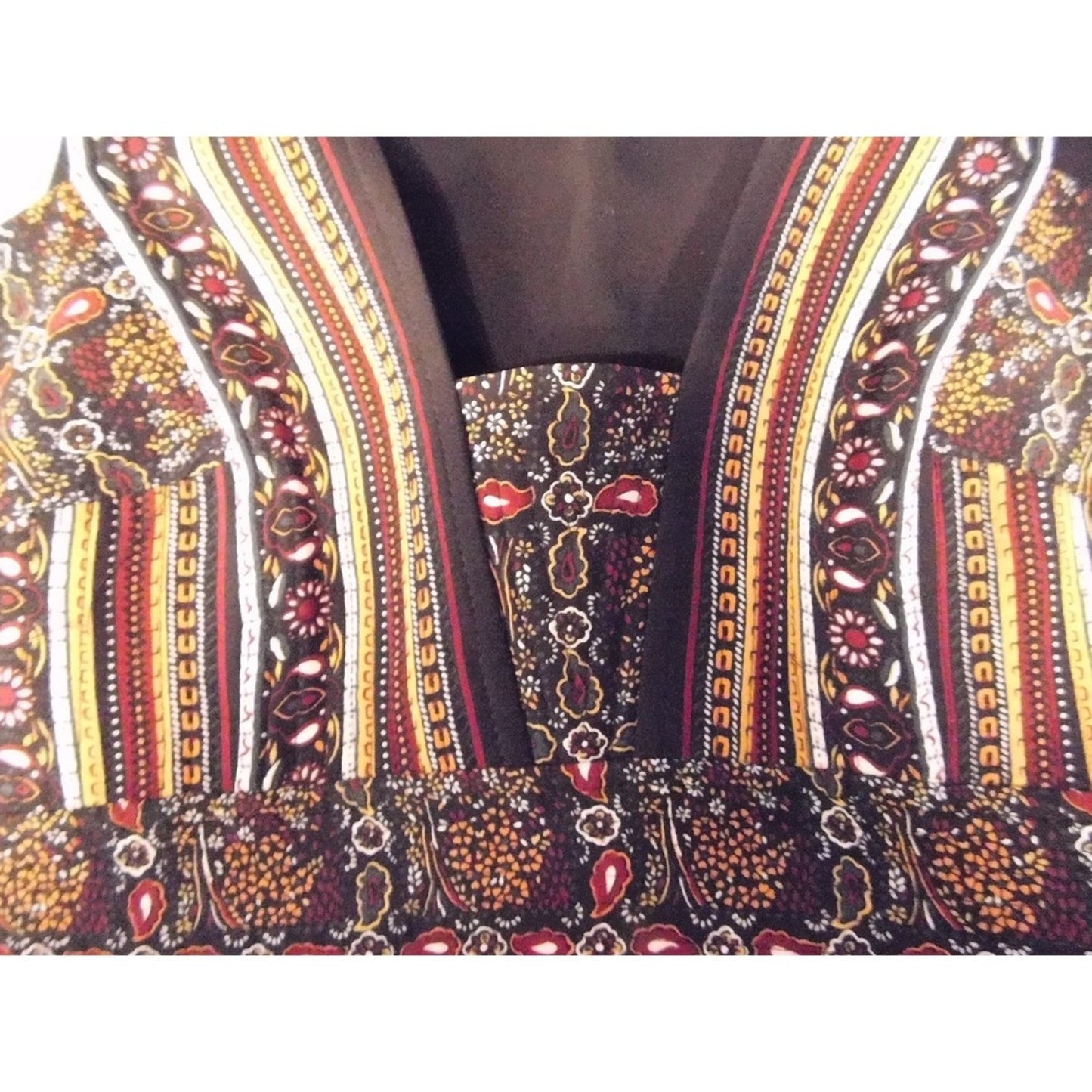 ALC Silk Maxi Dress Bohemian Paisley Print Sleeveless V Neck Size 10