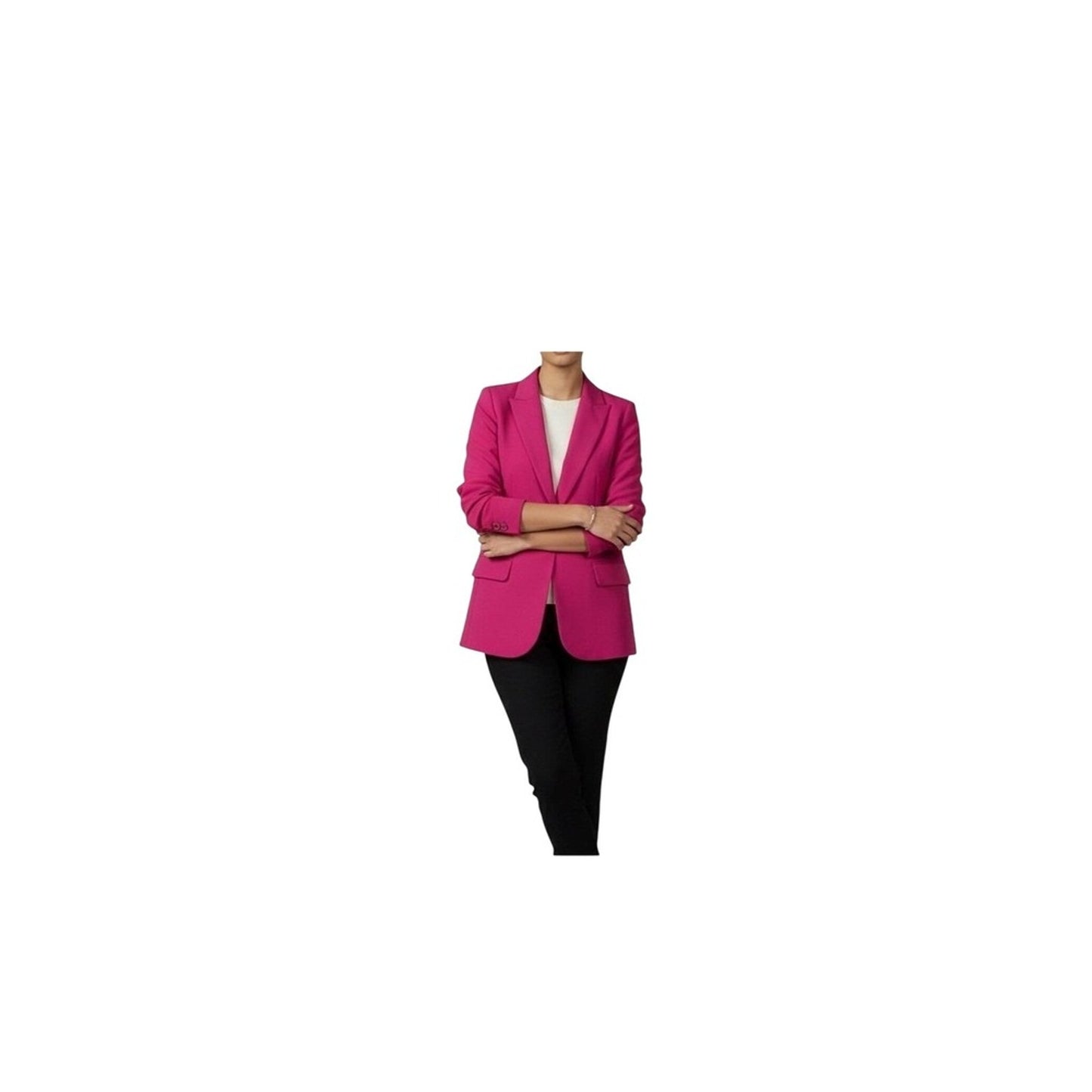 ZADIQ & Voltaire lHot Pink Blazer Jacket Open Front Long FR 38