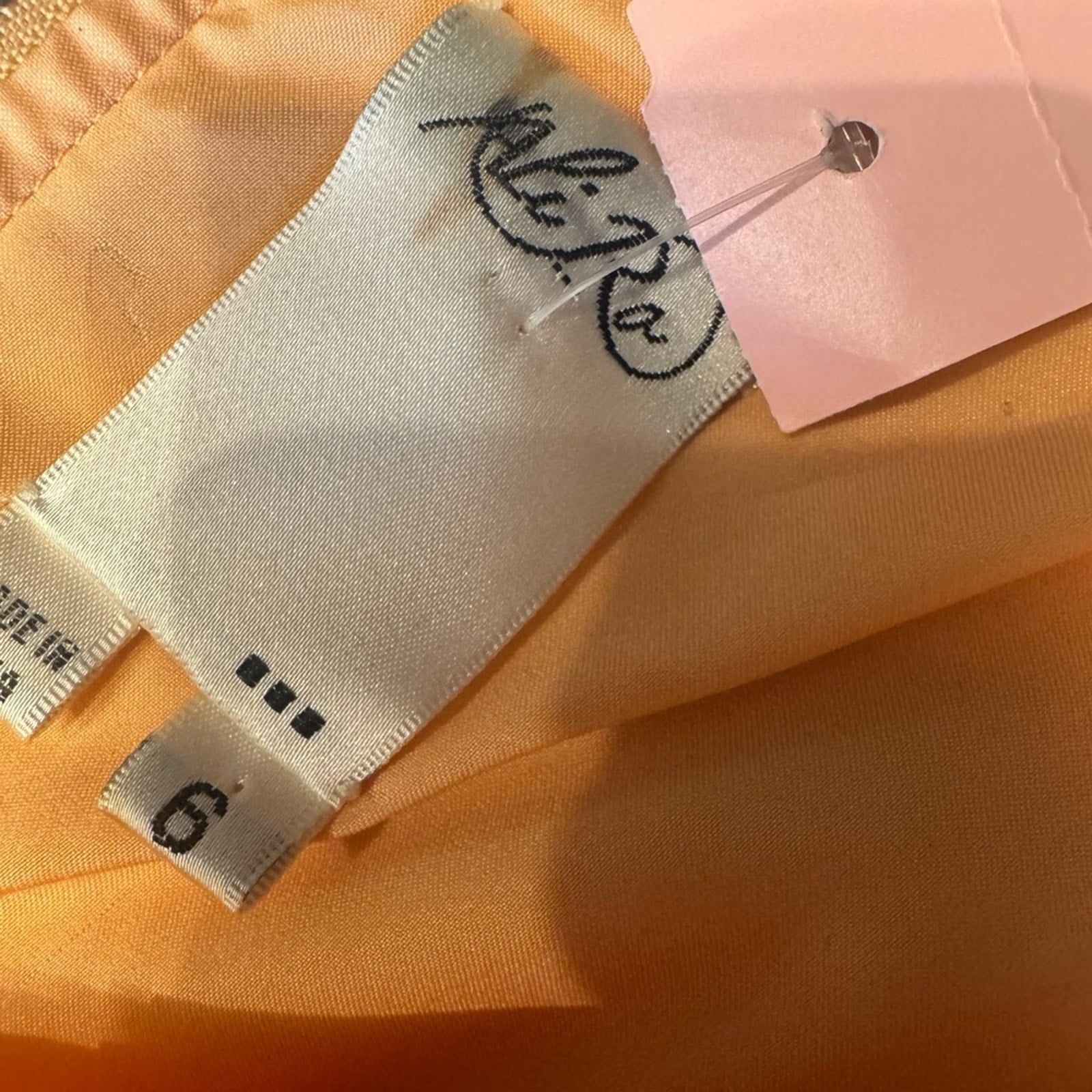 Chic Orange Mini Dress by Ali  Ra size 6 Pleated detail