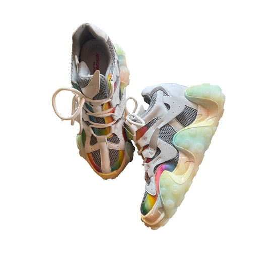 Anthony Wang Carambola-02 Platform Sneakers Rainbow Accent Size 9