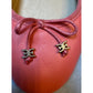 Sam Edelman Coral Pink Leather Ballet Flats Bow Accent Shoes Size 6
