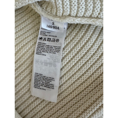 ALLSAINTS Arleta Vest Small Sleeveless Cream Knit Mini Dress Casual -size S