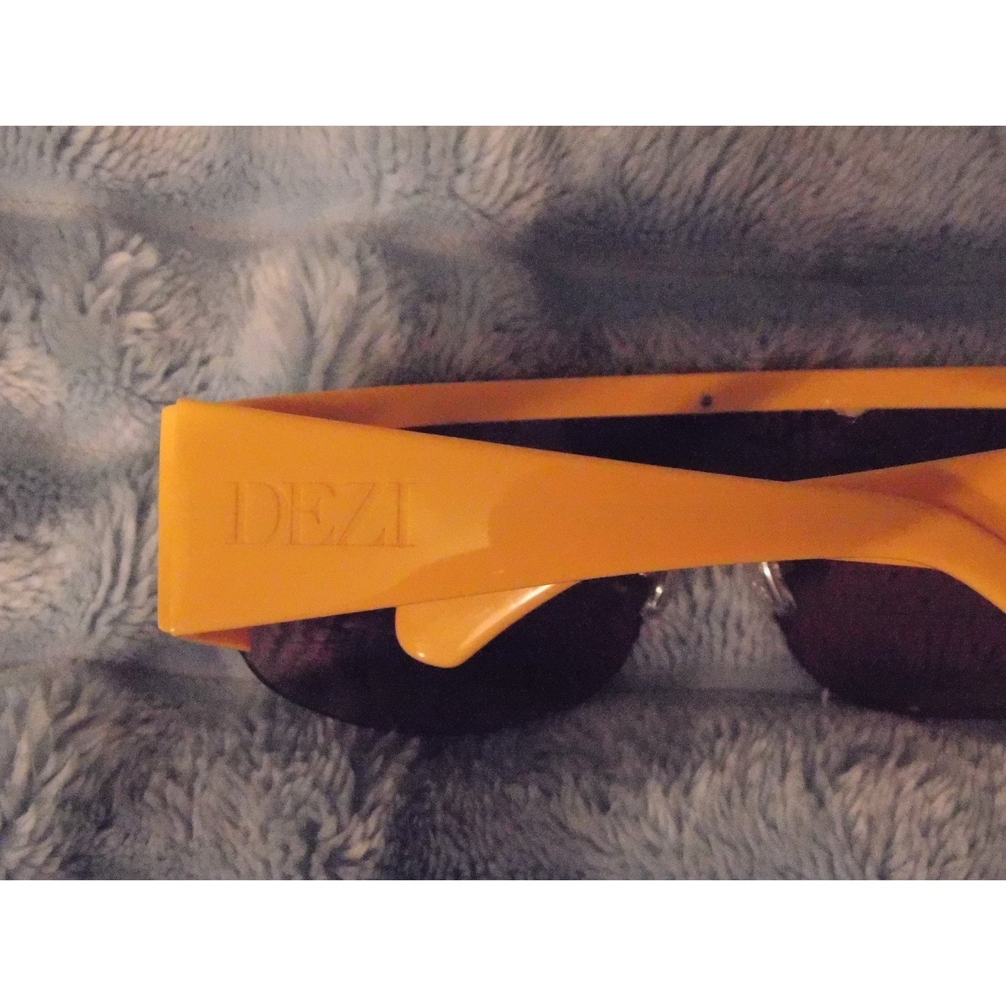 DEZI Yellow Rimless Shield Sunglasses Orange Mirror Lens UV Protection