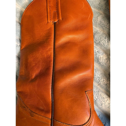 FRYE Women's Cognac Leather Western Cowboy Boots Size 10.5
