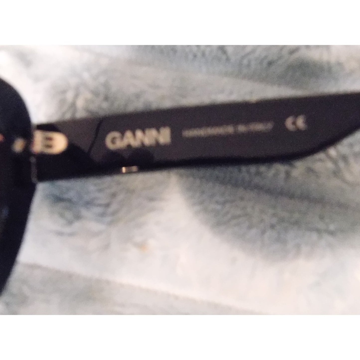 Ganni Black Chunky Sunglasses Designer Statement Frames