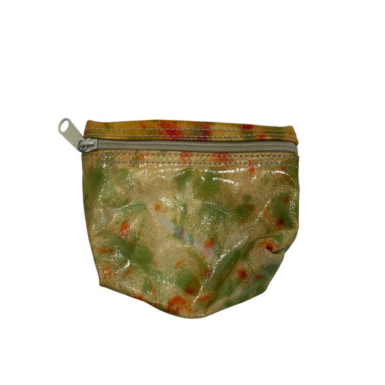 Vintage Carlos Falchi Multicolor *Hand Painted* Leather Coin Pouch- Small
