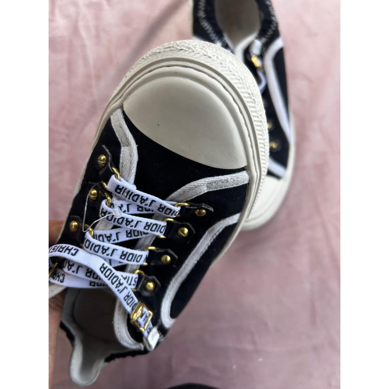 Christian Dior Walk'n'Dior Women's Size 6 Black Logo Lace Sneakers