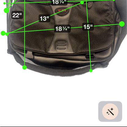 Tumi Black  Messenger Bag with Red Logo