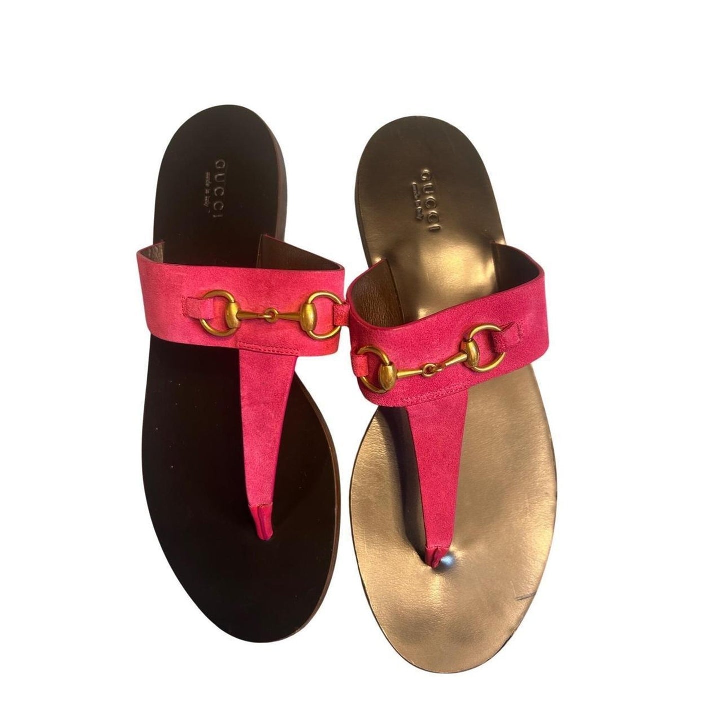 Gucci horsebit thong sandals womens