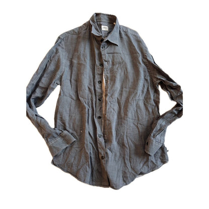 Armani Collezioni Men's Dress Shirt – Navy Micro Pattern / Size L