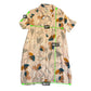 Rachel Zoe Linen Floral Print Button Down Shirt Dress, Size L