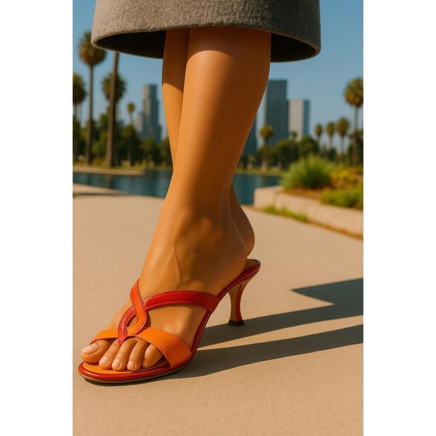 Prada orange Sandal 38.5
