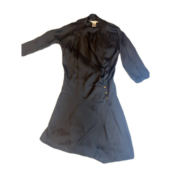 Diane von Furstenberg Black Wrap Dress – Size 2 – Chic with a Twist