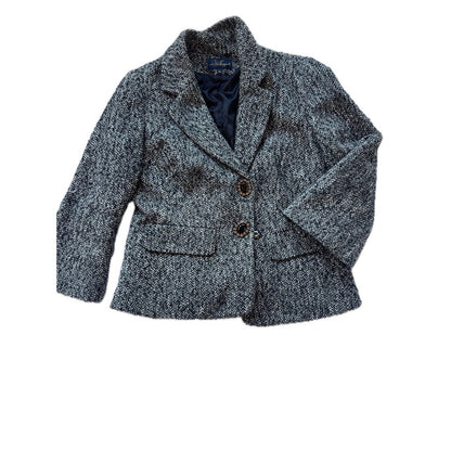 Luisa Spagnoli Blazer Skirt Suit Set Tweed Wool Blend Career Women's