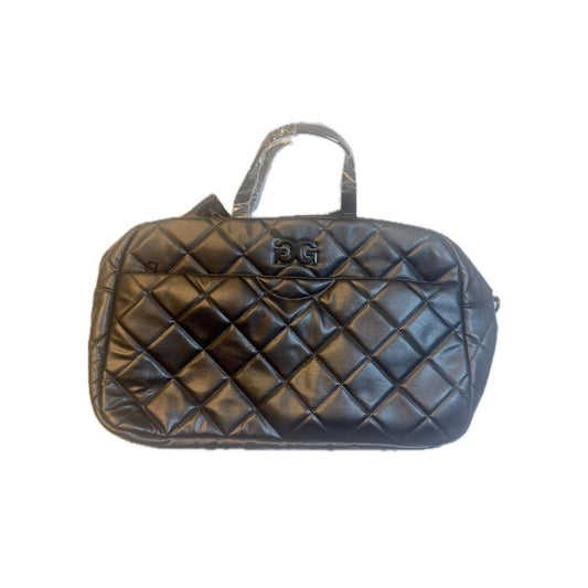 Gilda Paris Quilted Weekender Bag Black Oversized Carryall Travel Tote NWT $229