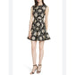 Ted Baker Black & White Floral Fit & Flare Dress – Size 3 (US 6)
