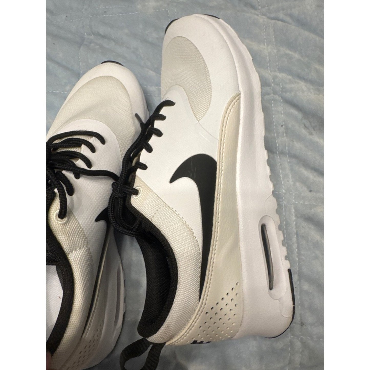 Nike Air Max Thea Running Shoes Sneakers White Black Women's US 8