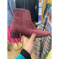 Eliot Zed London Suede Ankle Boots – Burgundy, Made in Italy (Size 39) USA 8.5
