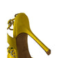 Jimmy Choo London Yellow Jeweled Ankle Strap Heels Size 40.5 Made in Italy