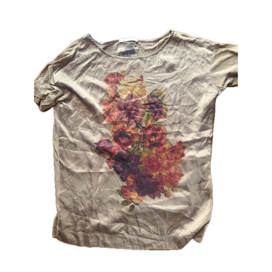 BOSS ORANGE Hugo Boss Women's Floral Print Short Sleeve Crew Neck T-Shirt Top