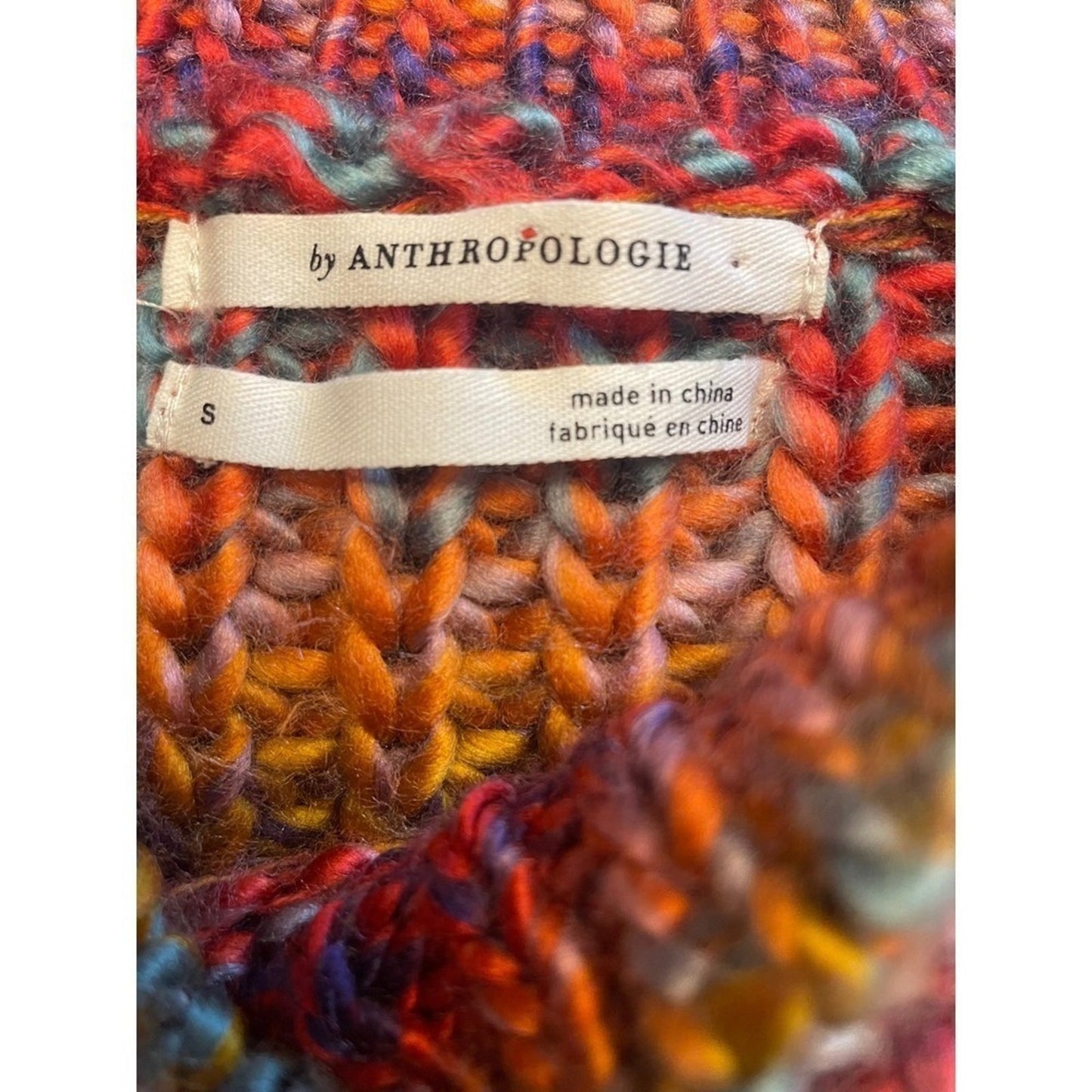 Anthropologie Multicolor Striped Knit Sweater Size S
