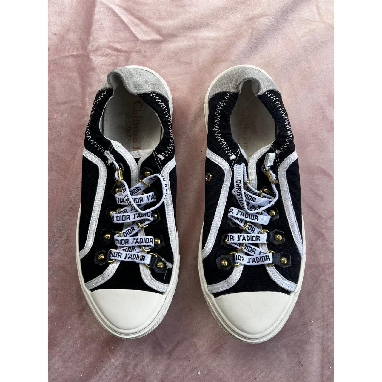 Christian Dior Walk'n'Dior Women's Size 6 Black Logo Lace Sneakers
