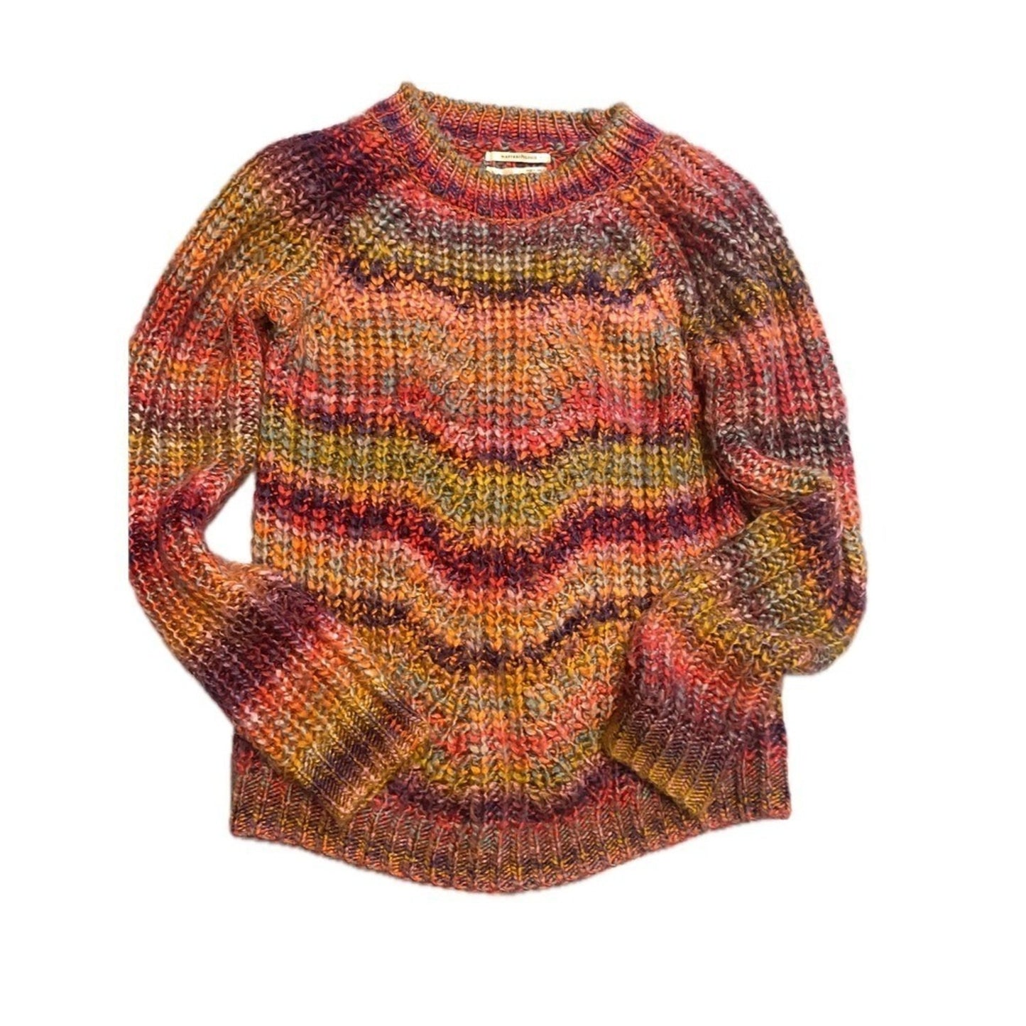 Anthropologie Multicolor Striped Knit Sweater Size S