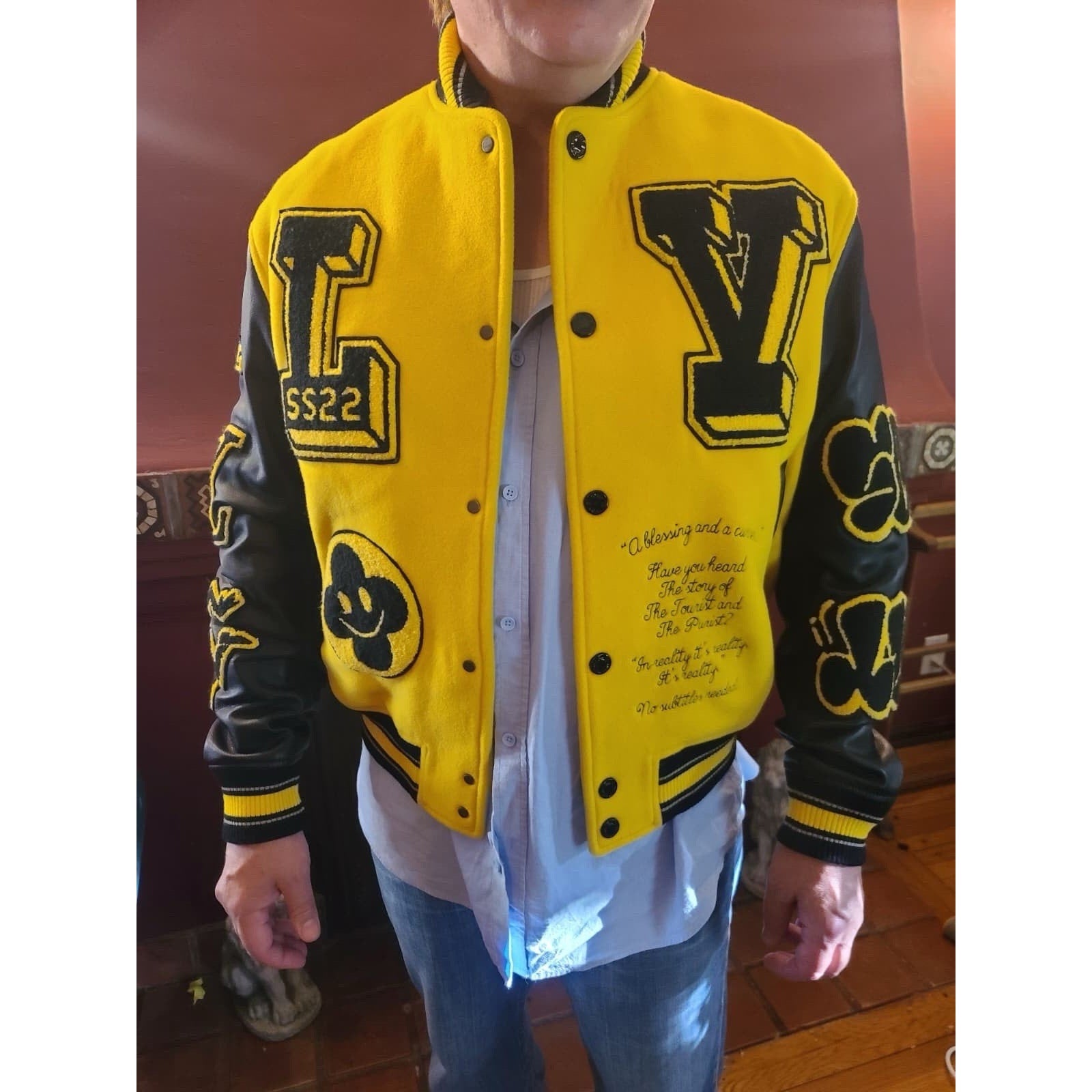 Louis Vuitton SS22 Panther Varsity Jacket Virgil Abloh Amen Break