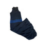PAPER LONDON Black Blue Textured Sleeveless Maxi Dress Size 8 UK/USA 4