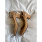 Valentino Tan Leather Ankle Strap Round Toe Heels Pumps Shoes 38.5/8