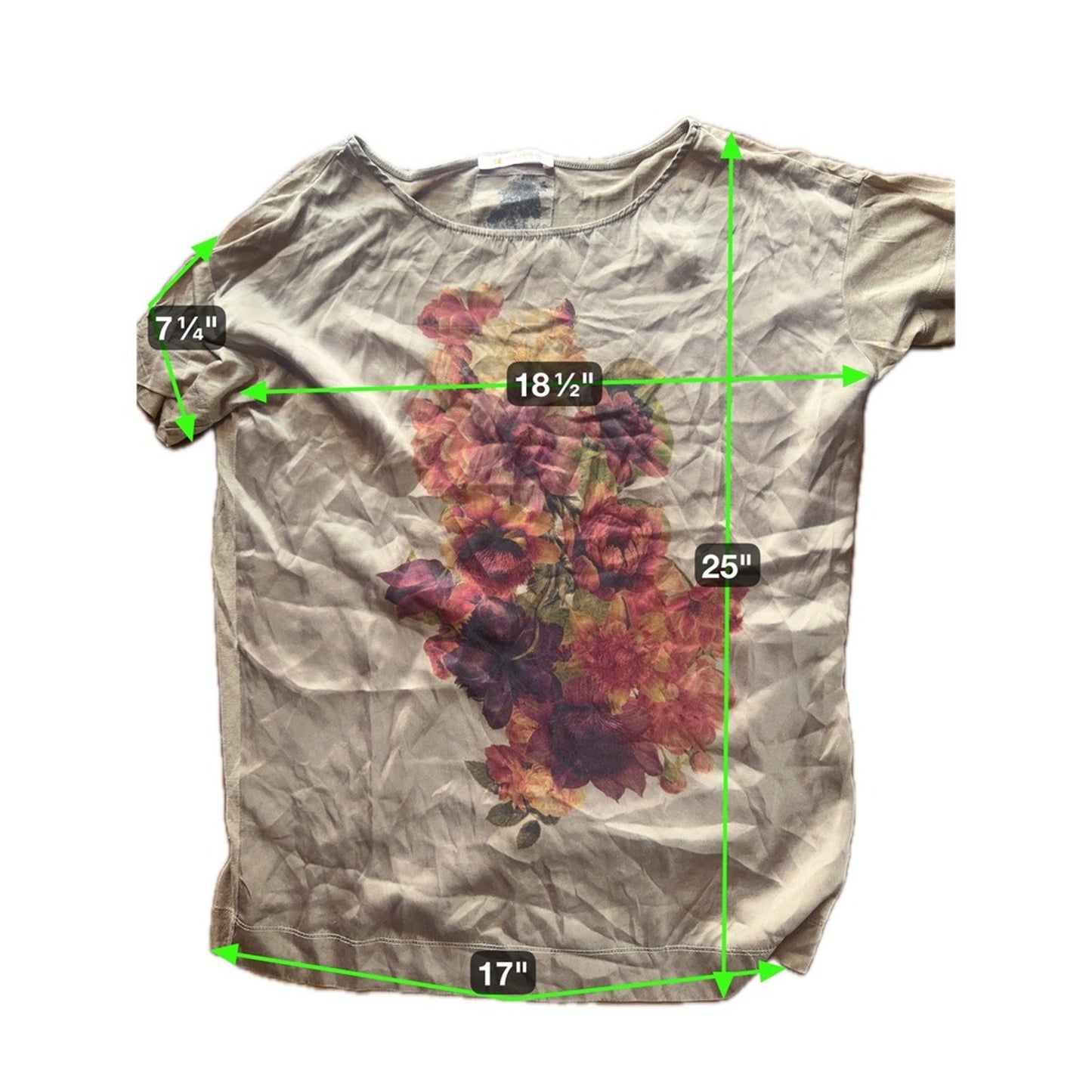 BOSS ORANGE Hugo Boss Women's Floral Print Short Sleeve Crew Neck T-Shirt Top