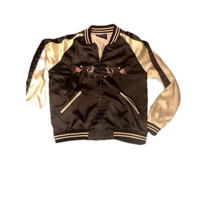 JohnUndercover Tiger Embroidered Sukajan Bomber Jacket BlackJUP9201 Size 3