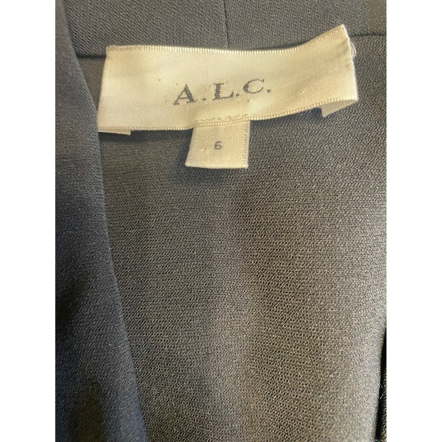 A.L.C. Black Long Sleeve Wide Leg Jumpsuit Size 6