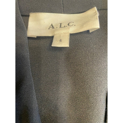 A.L.C. Black Long Sleeve Wide Leg Jumpsuit Size 6
