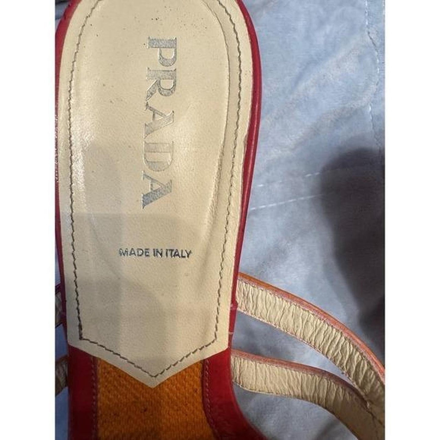 Prada orange Sandal 38.5