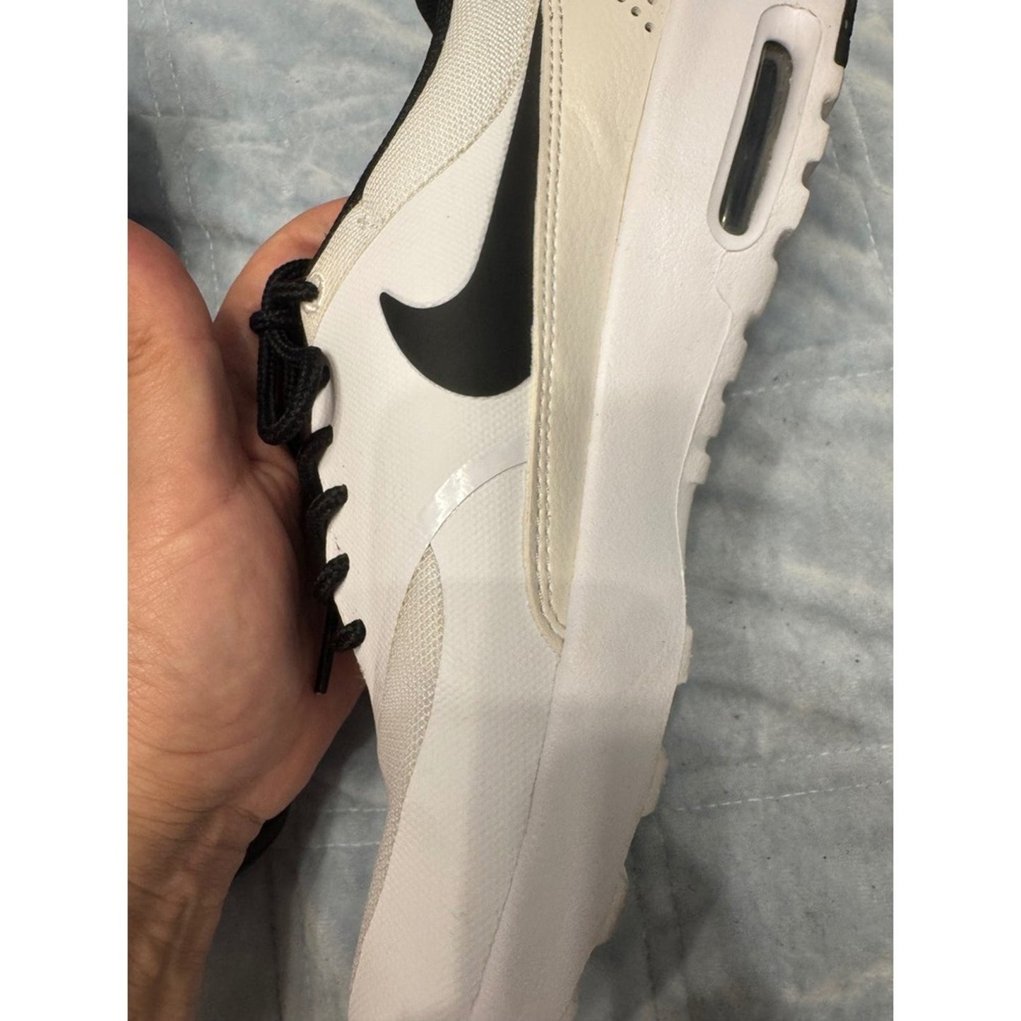 Nike Air Max Thea Running Shoes Sneakers White Black Women's US 8