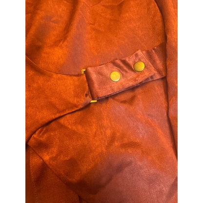Free People Rust Colored Blazer Jacket Statement Button Front Pockets