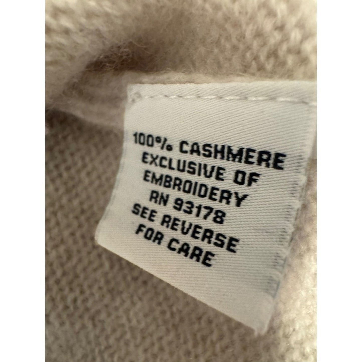 The Cashmere Project Women's Size S Tan Love Heart Embroidered Sweater