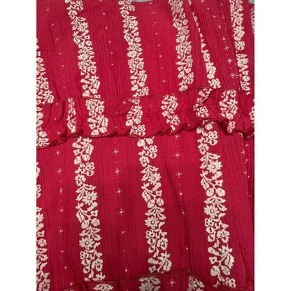 Valencia & Vine Pink Floral Tiered Maxi Dress Sleeveless Boho Bohemian