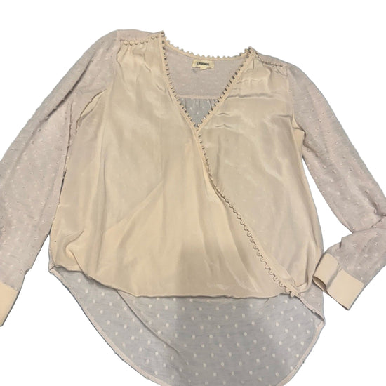 L’AGENCE Cream Sheer Polka Dot Blouse – Size S – Retails $325