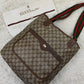 Authentic Vintage Gucci Monogram Canvas Tote Bag Red Green Stripe