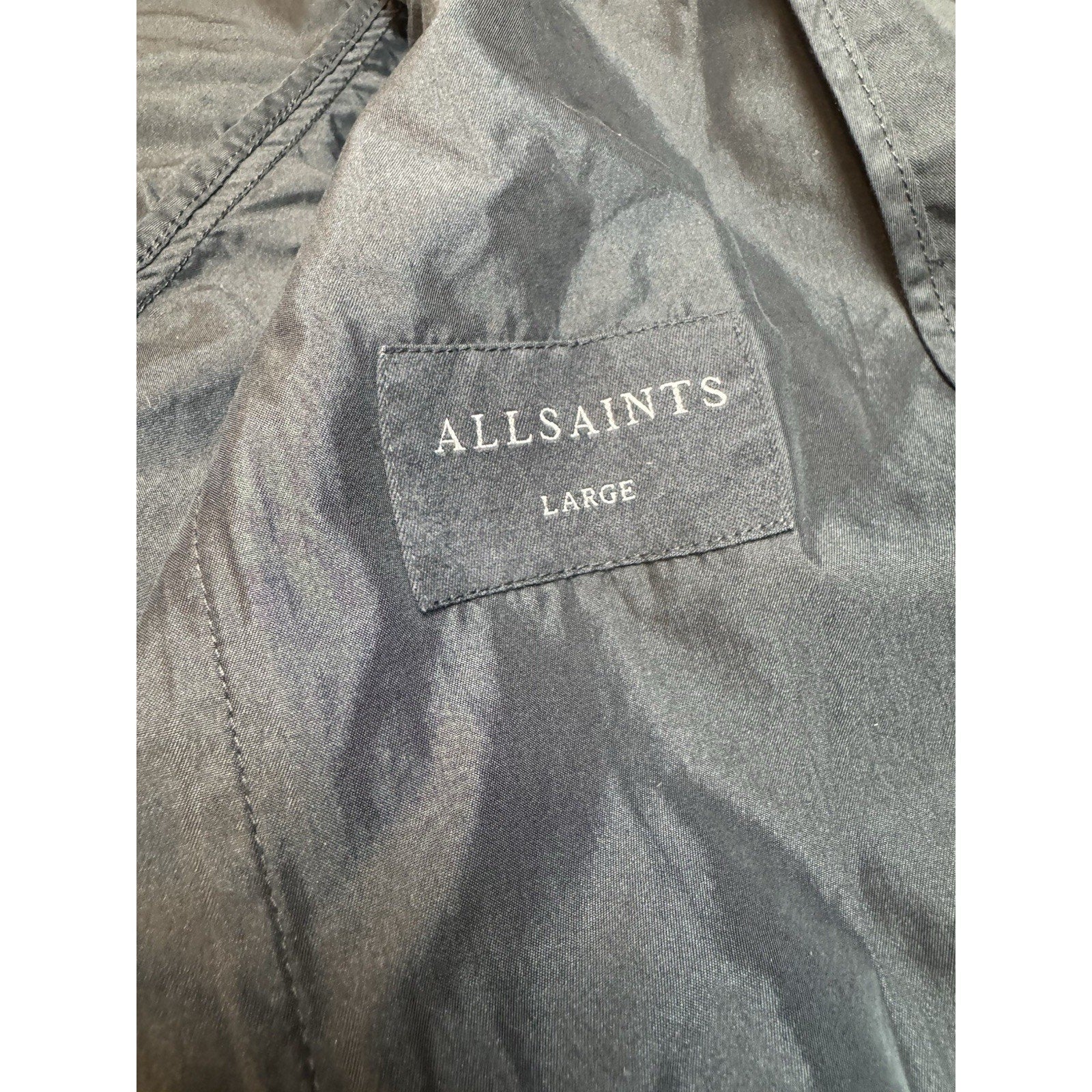 AllSaints Nova Bomber Jacket in Black SZ L