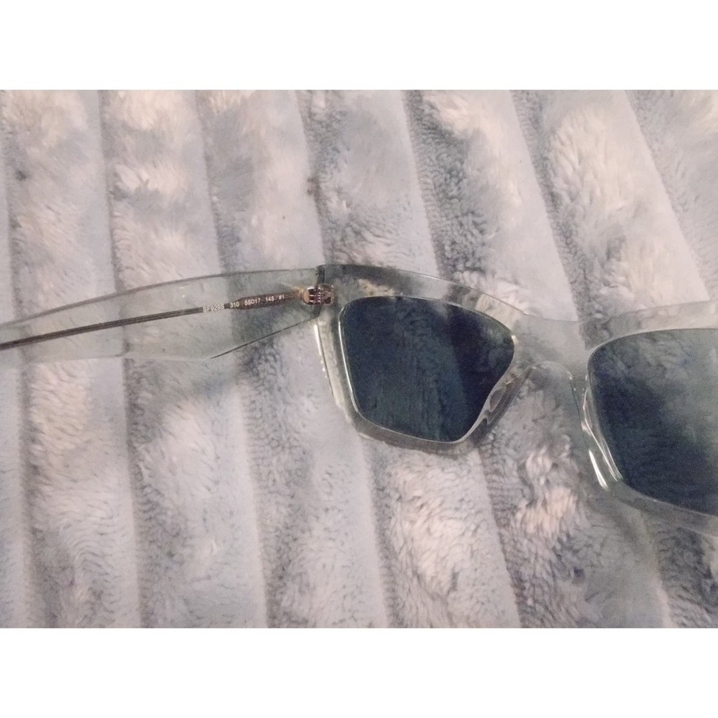 Salvatore Ferragamo Cat Eye Sunglasses Clear Acetate Made in Italy